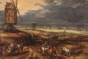 BRUEGHEL, Jan the Elder Landscape with Windmills (mk08) oil painting on canvas
